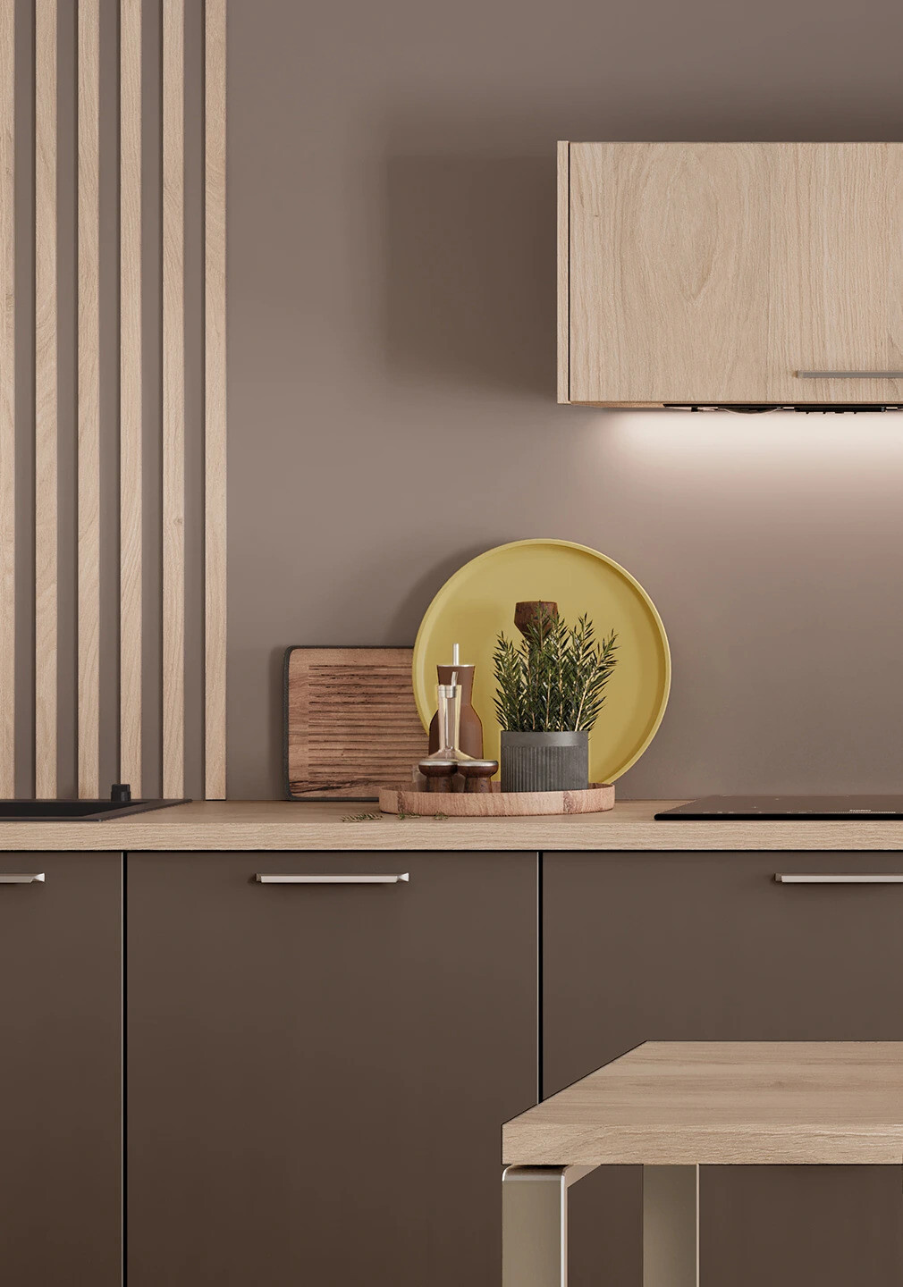 MILANO Brun Sépia et Jaune Sable